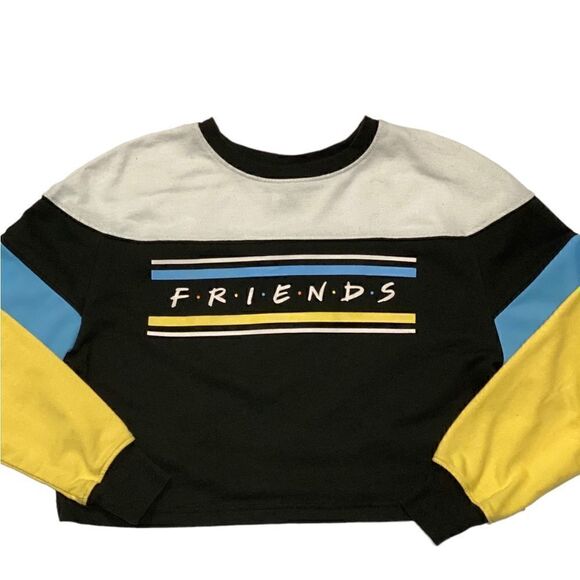 Authentic Friends Color Block Lightweight Long Sleeve Cropped Sweater - Picture 2 of 5